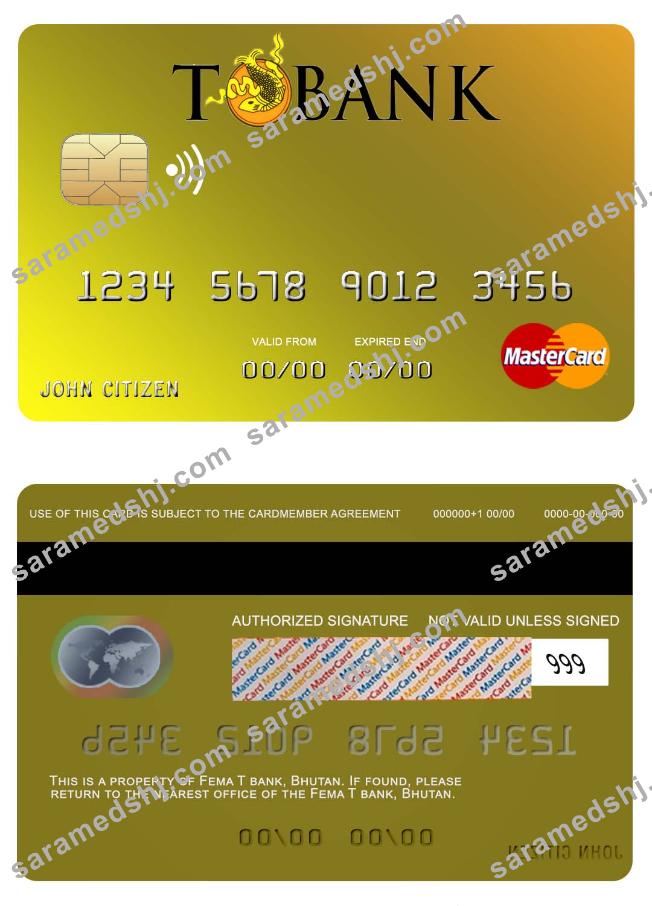Bhutan T bank mastercard